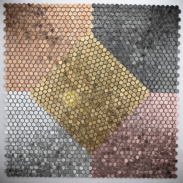 Metal Mosaic Tile Aluminium Mosaic Tiles Kitchen Backsplash Metal ...